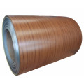 PPGI wood grain color coated prepainted galvanized steel for roof tile and panel